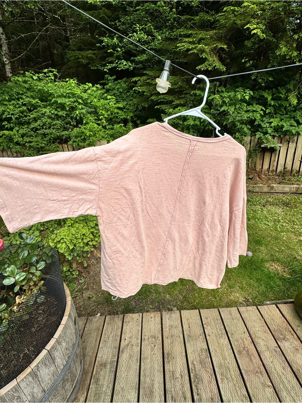 easel Blush Pink Floral Patchwork Sunburst Tunic oversized - Picture 6 of 7